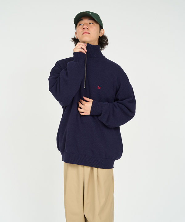 フレッシュサービス/FreshService   THERMAL JERSEY HARF ZIP KNIT(全3色)