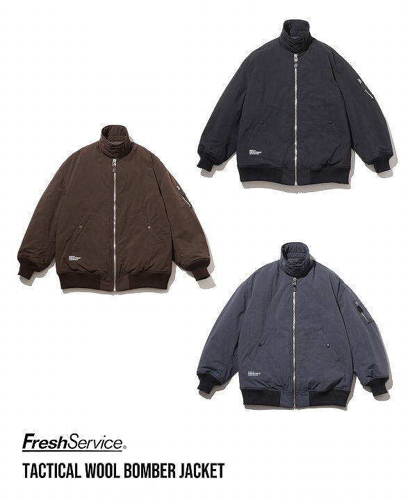 フレッシュサービス/FreshService　TACTICAL WOOL BOMBER JACKET（全3色）