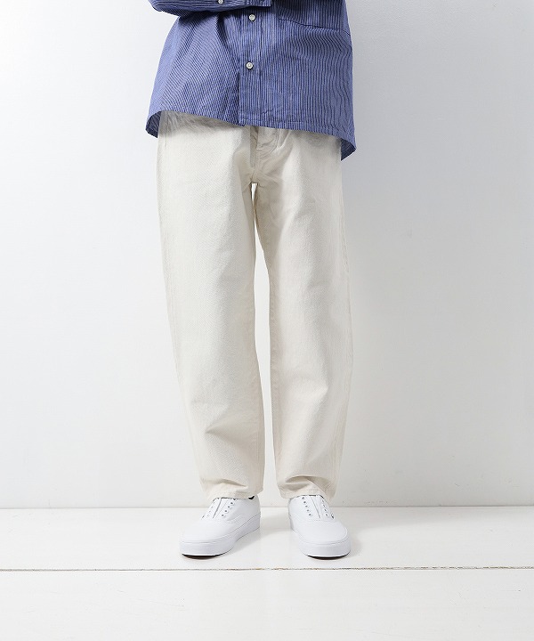ハツキ/HATSKI　Loose Tapered Washi Denim - Ecru