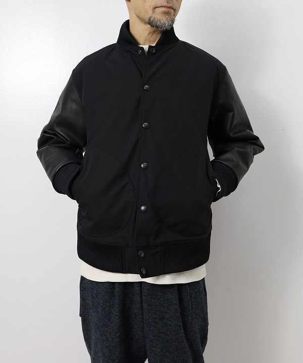 ジャックマン/Jackman 　OX Award Jacket - Leather Sleeve -