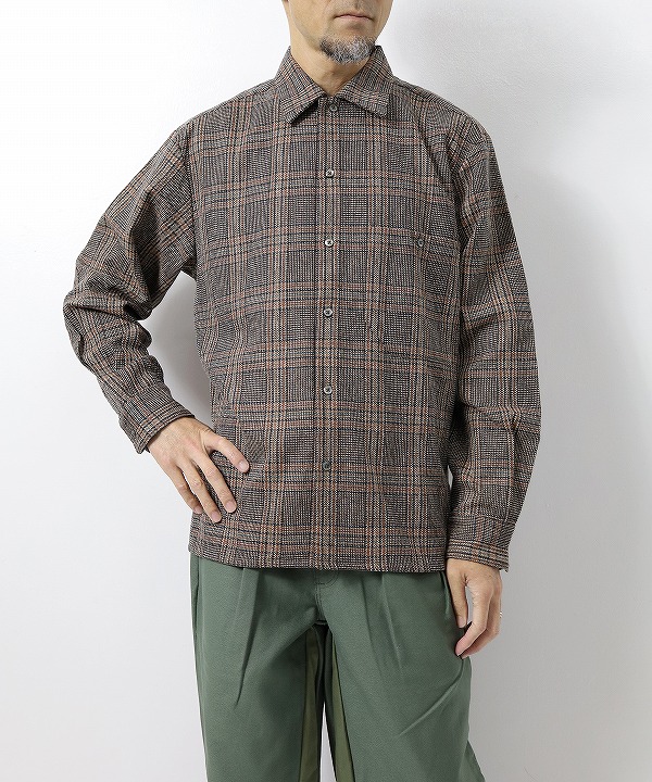 マニュアルアルファベット/Manual Alphabet　COTTON TWEED PATCH CHECK SHIRTS（全2色）