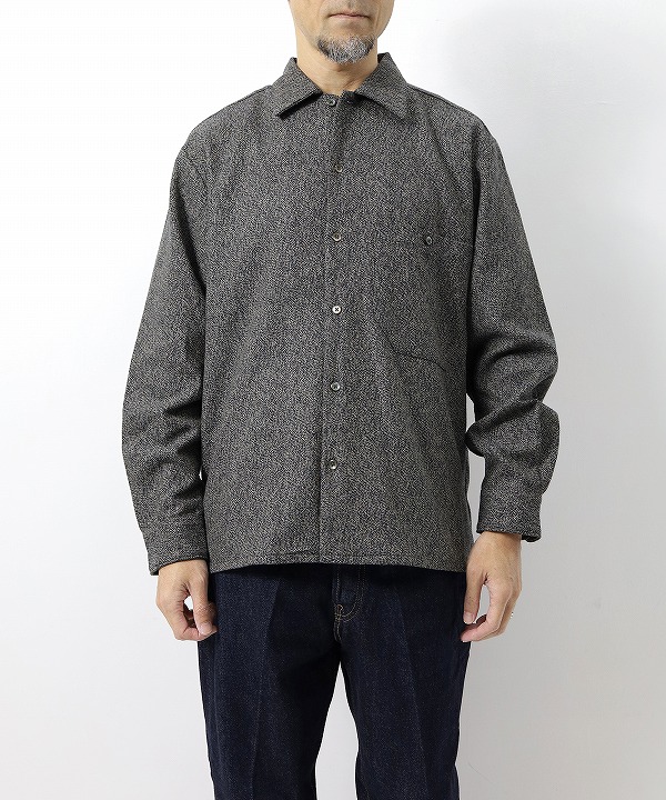 マニュアルアルファベット/Manual Alphabet　COTTON TWEED PATCH SHIRTS（全2色）