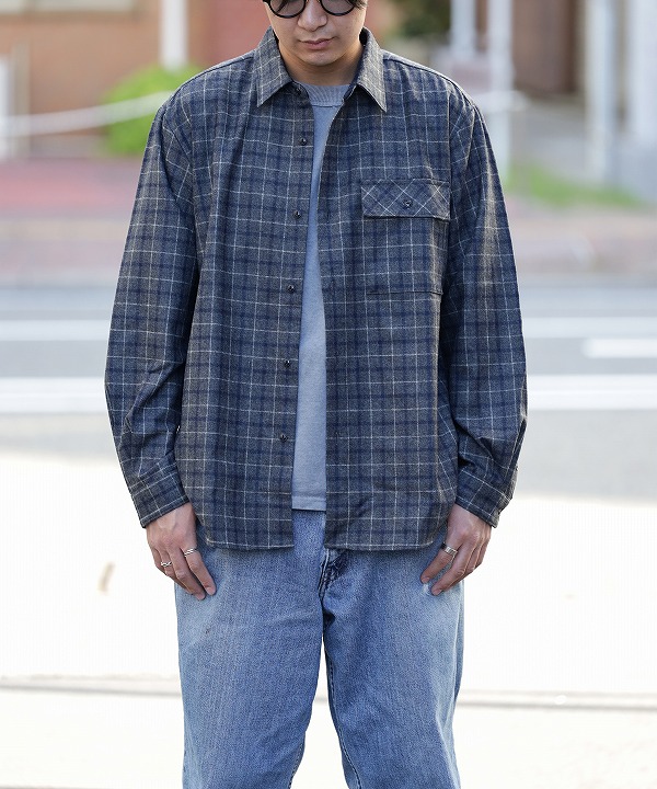 マニュアルアルファベット/Manual Alphabet 　WOOL LOOSE FIT R/C SHT（全2色）