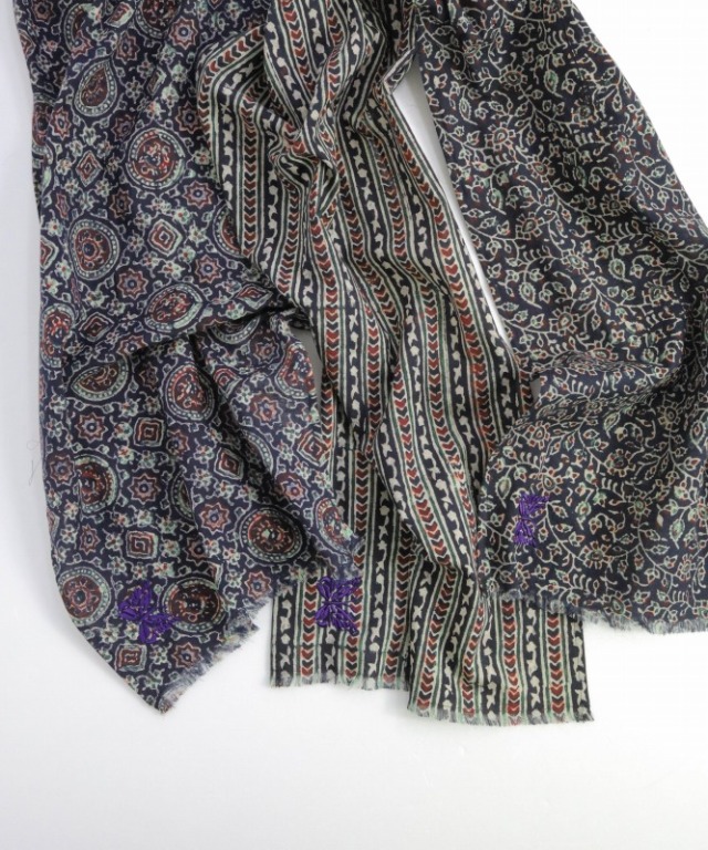 ニードルズ/Needles    Stole - India Cotton Lawn / Batik Printed（全3色）