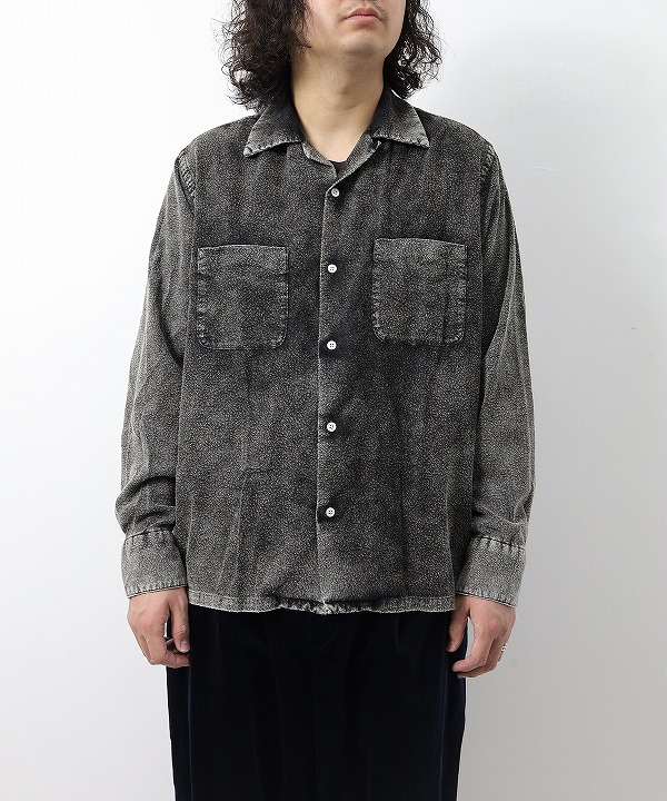 ノーマリズムテキスタイル/NOMARHYTHM TEXTILE   Hand Dye Flannnel Shirt