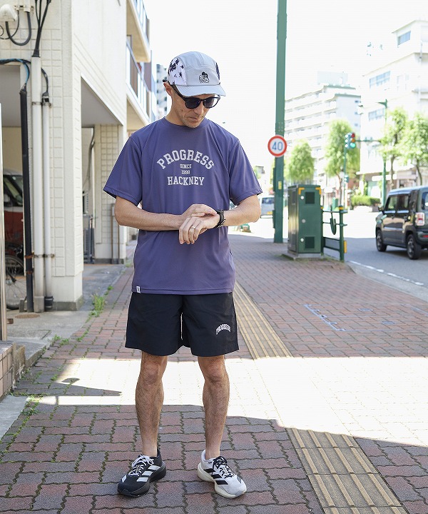 プログレスランニングクラブ/Progress Running Club 　"Hackney" Quick Dry & UV Care S / Slv Tee