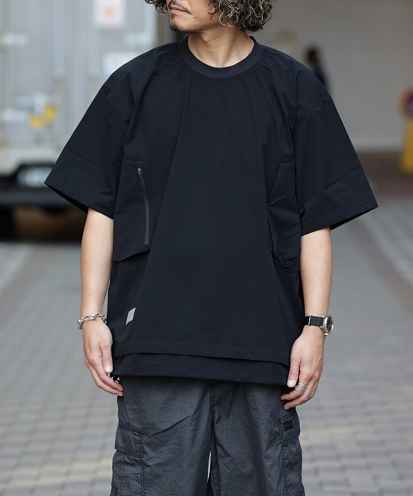ポリクアント/Poliquant   THE DEFORMED S/S PULLOVER WITH UTILITY POCKETS