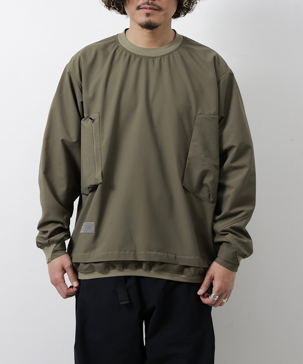 ポリクアント/Poliquant 　THE DEFORMED L/S PULLOVER WITH UTILITY POCKETS（全2色）