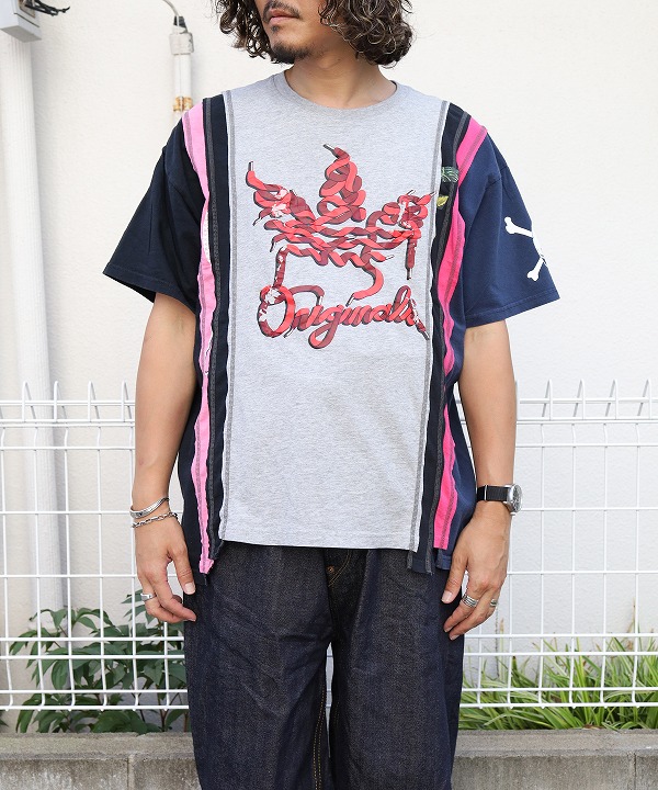リビルド バイ ニードルズ/Rebuild By Needles      7 Cut Wide Tee - College（全6種）