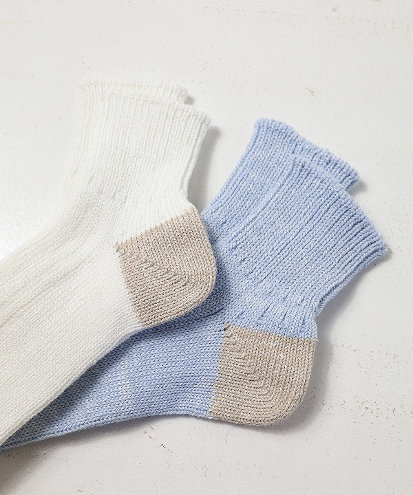 ロトト/ROTOTO　LOW GAUGE RIBBED ANKLE SOCKS（全2色）