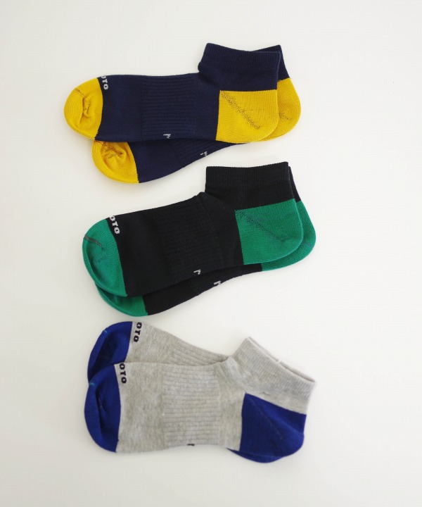 ロトト/ROTOTO　ORGANIC COTTON & RECYCLE POLYESTER ANKLE SOCKS（全3色）