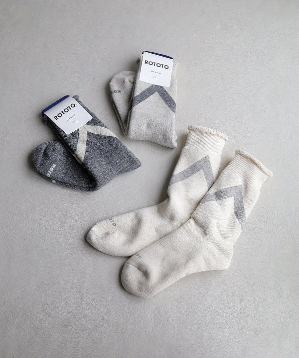 ロトト/ROTOTO　RAFFY SWEAT SOCKS ZIG ZAG（全3色）