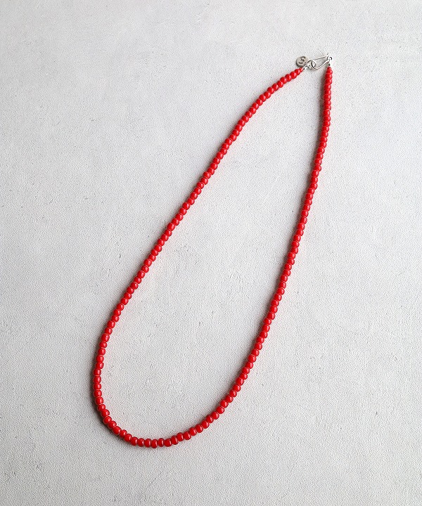 ロゼッタプレア/ROSETTA PRAYER 　5mm WHITE HEARTS BEADS NECKLACE