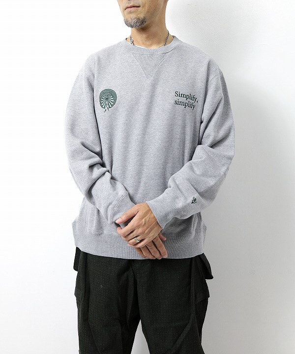 サウス２ ウエスト８/South2 West8　Emb. Crew Neck Sweat Shirt - Cotton French Terry