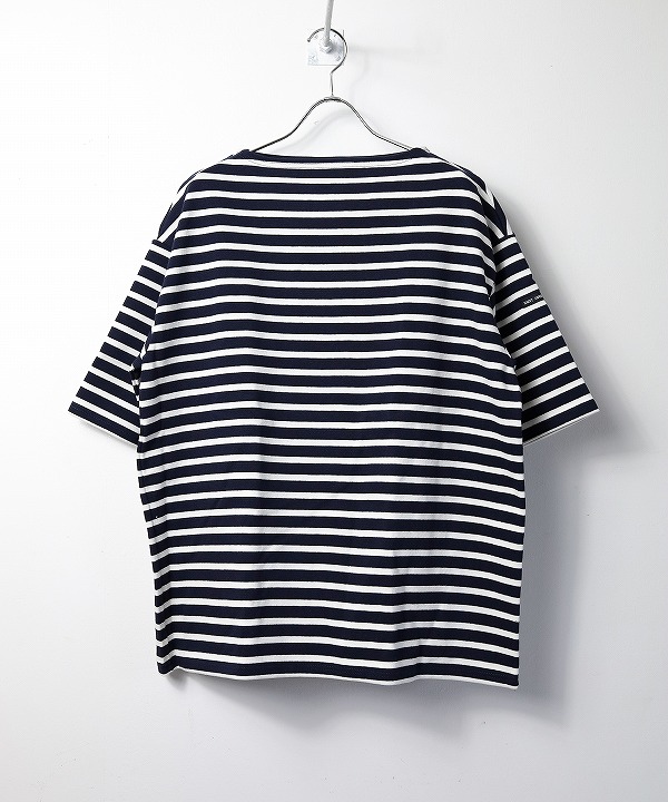 セントジェームス/Saint James　TEE LOOSE - BORDER  NAVY/ECUME(ネイビー/生成り)