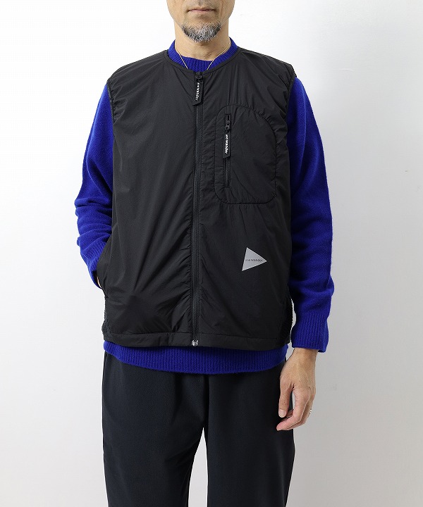 アンドワンダー/and wander 　air fleece vest