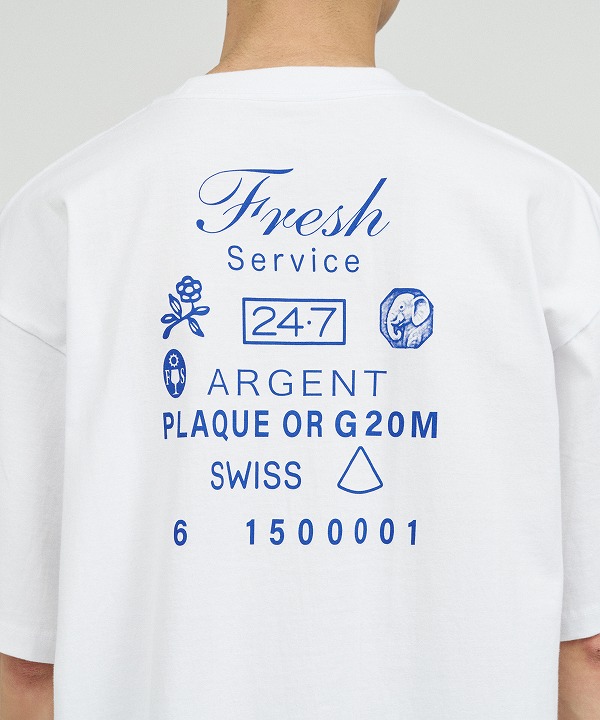 フレッシュサービス/FreshService　CORPORATE PRINTED S/S TEE "TIMEPIECE"（全3色）