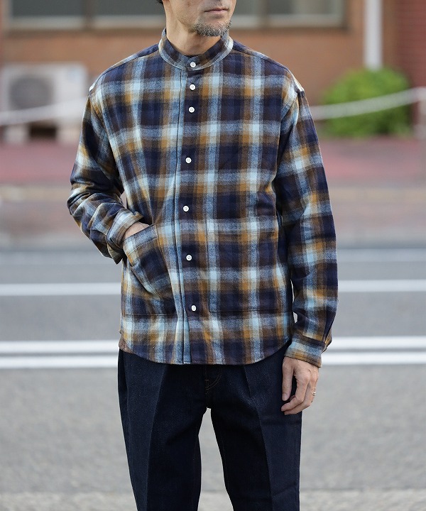 ニシカ/nisica   バンドカラーシャツ