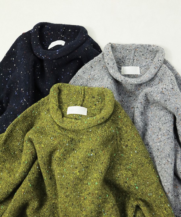 ソリア/soglia   LERWICK Neps Rollneck sweater（全3色）