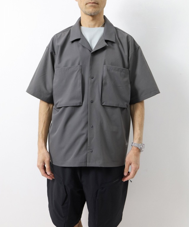 ワイルドシングス/WILD THINGS   OPEN COLLAR POCKET SHIRT（全２色）