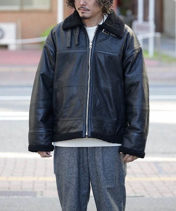 ユーズド/yoused   LEATHER BOA JKT（全3種）