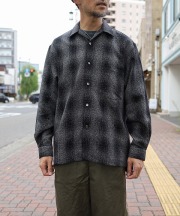 ブレナ/BRENA   BLAZZE LONG SLEEVE SHIRTS - OMBRE BIG CHK/SALT&PEPPER