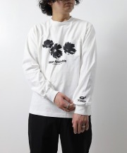 エンジニアド ガーメンツ/Engineered Garments    Printed Cross Crew Neck L/S T-shirt - Flower（全２色）