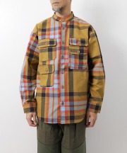 モドメント/MODMNT　 BANDED COLLAR SHIRT