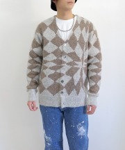 ノーマ ティーディー/NOMA t.d.　Jacquard Diamond Cardigan