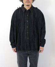 リビルド バイ ニードルズ/Rebuild By Needles　　Flannel Shirt -> Ribbon Wide Shirt / Over Dye（全5種）