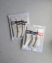 ロトト/ROTOTO　CLASSIC ATHLETIC 3PACK CREW SOCKS（全2色）