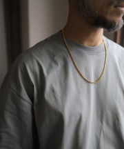 ロゼッタプレア/ROSETTA PRAYER　3.7mm FLAT LINK CHAIN NECKLACE- 18kgp