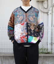 リビルド バイ ニードルズ/Rebuild By Needles　　Polyester Shirt   V Neck Pullover（全4種）