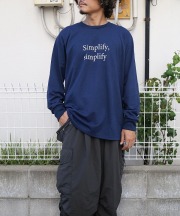 サウス２ ウエスト８/South2 West8　L/S Crew Neck Tee - Simplify, simplify