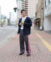 サウス２ ウエスト８/South2 West8  　S.S. V Neck Cardigan - Poly Oxford