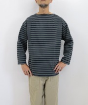 セントジェームス/Saint James　OUESSANT LOOSE - VEGETAL/NAVY（ベジタブルグリーン/ネイビー）