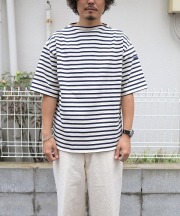 セントジェームス/Saint James　TEE LOOSE - BORDER ECRU/MARINE(生成り/マリン)