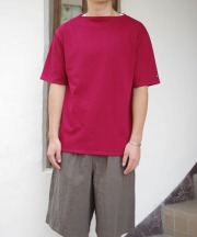 セントジェームス/Saint James    OUESSANT LIGHT S/S - SOLID CHERRY（チェリー）