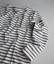 セントジェームス/Saint James　OUESSANT - BORDER ECRU/VEGETAL(生成り/ベジタブルグリーン）