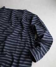 セントジェームス/Saint James　OUESSANT - BORDER NAVY/VEGETAL(ネイビー/ベジタブルグリーン）