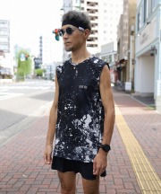 アンドモス/&MOSS   SOFT DRY MESH NO SLEEVE T-SHIRT (全2色)