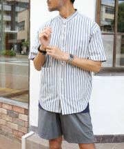 ニシカ/nisica    バンドカラー ルーズフィット S/S