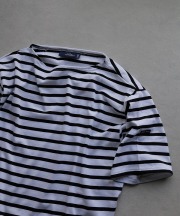 Saint James/セントジェームス　PIRIAC - BORDER NEIGE/NOIR(ホワイト/ブラック)