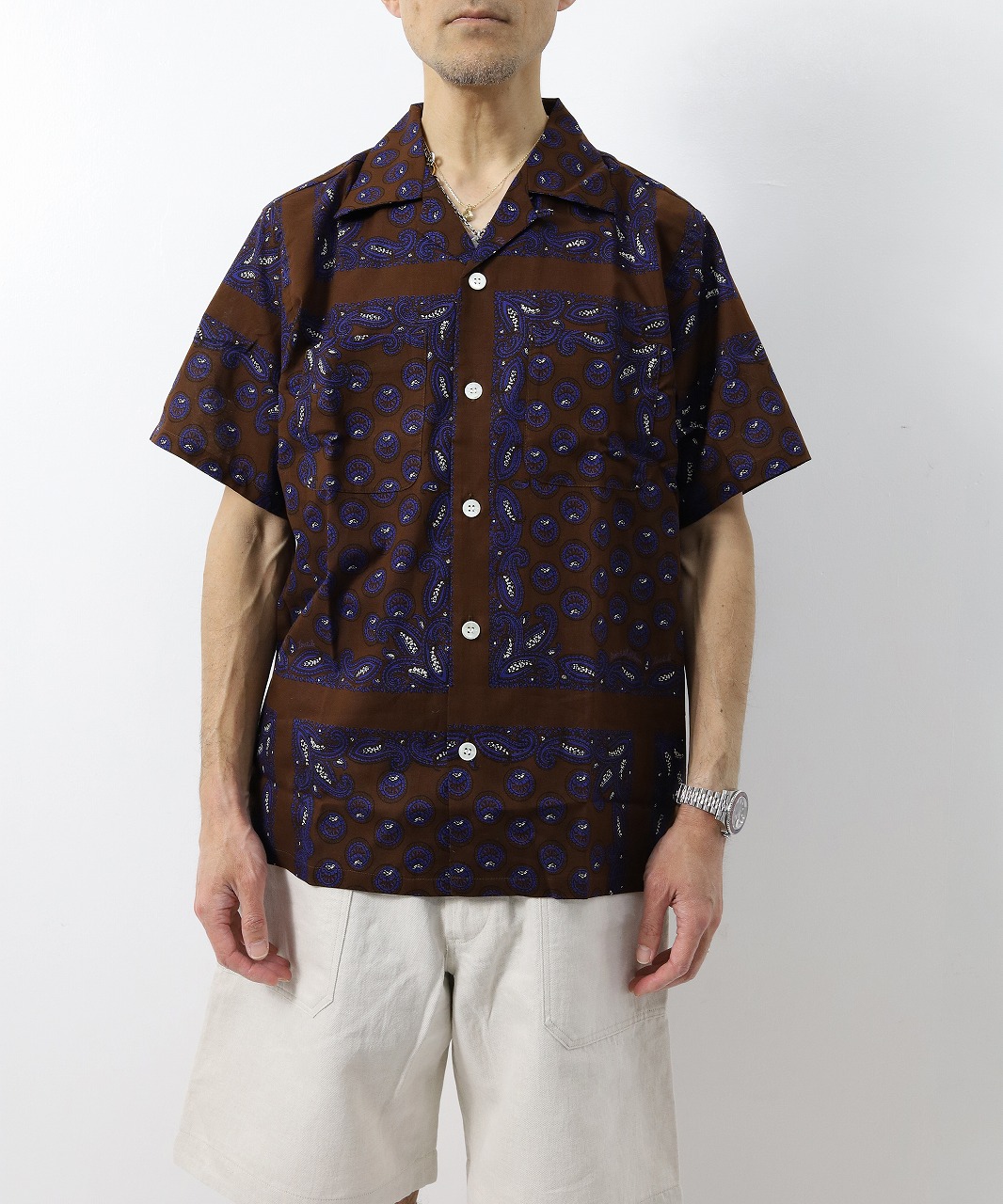 ノーマリズムテキスタイル/NOMARHYTHM TEXTILE   Paisley Summer Shirt（全２色）