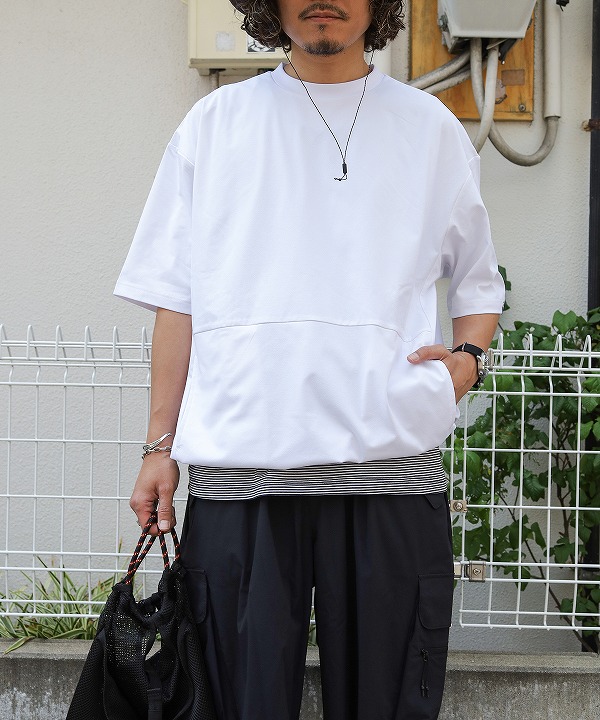 プラスフェニックス/+phenix 　DRAWSTRING SHORT SLEEVE TEE（全2色）