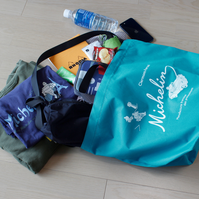 【９点セット】ミシュラン ステッカー キーホルダー　ショルダーバッグ MICHELIN GOODS ミシュラングッズ Packable 2way tote