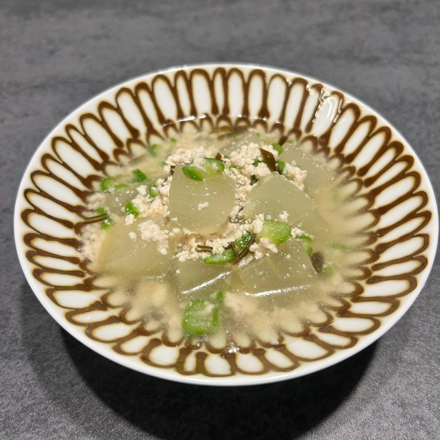鶏肉と冬瓜の含め煮
