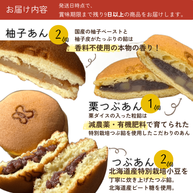 どらやきセット柚子・栗・粒 紹介