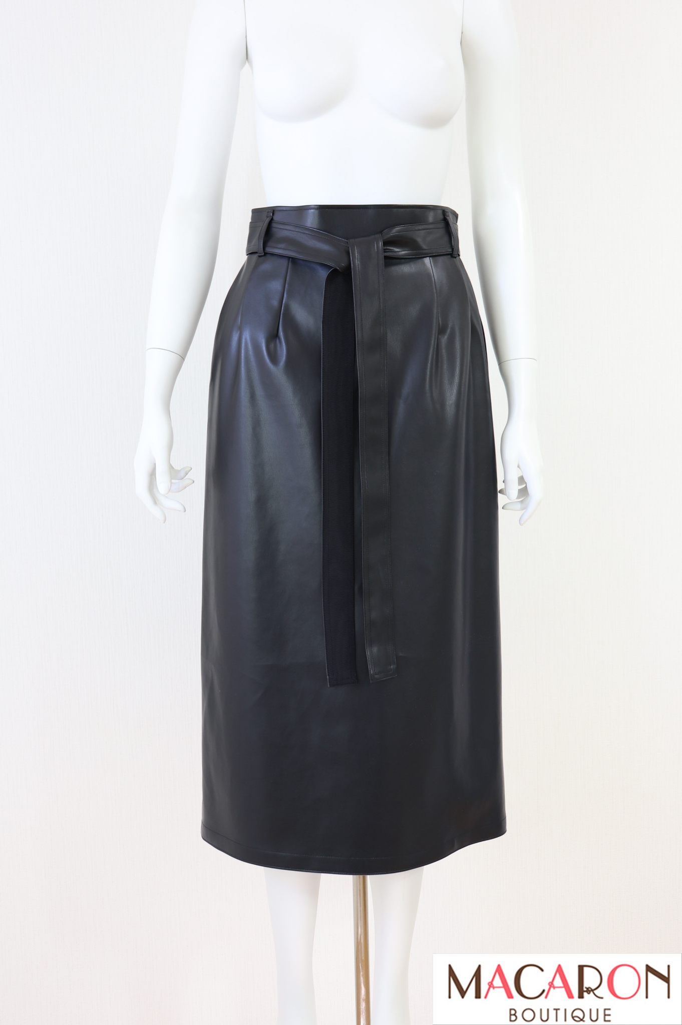 Rene（ルネ） フェイクレザータイトスカート 6344170