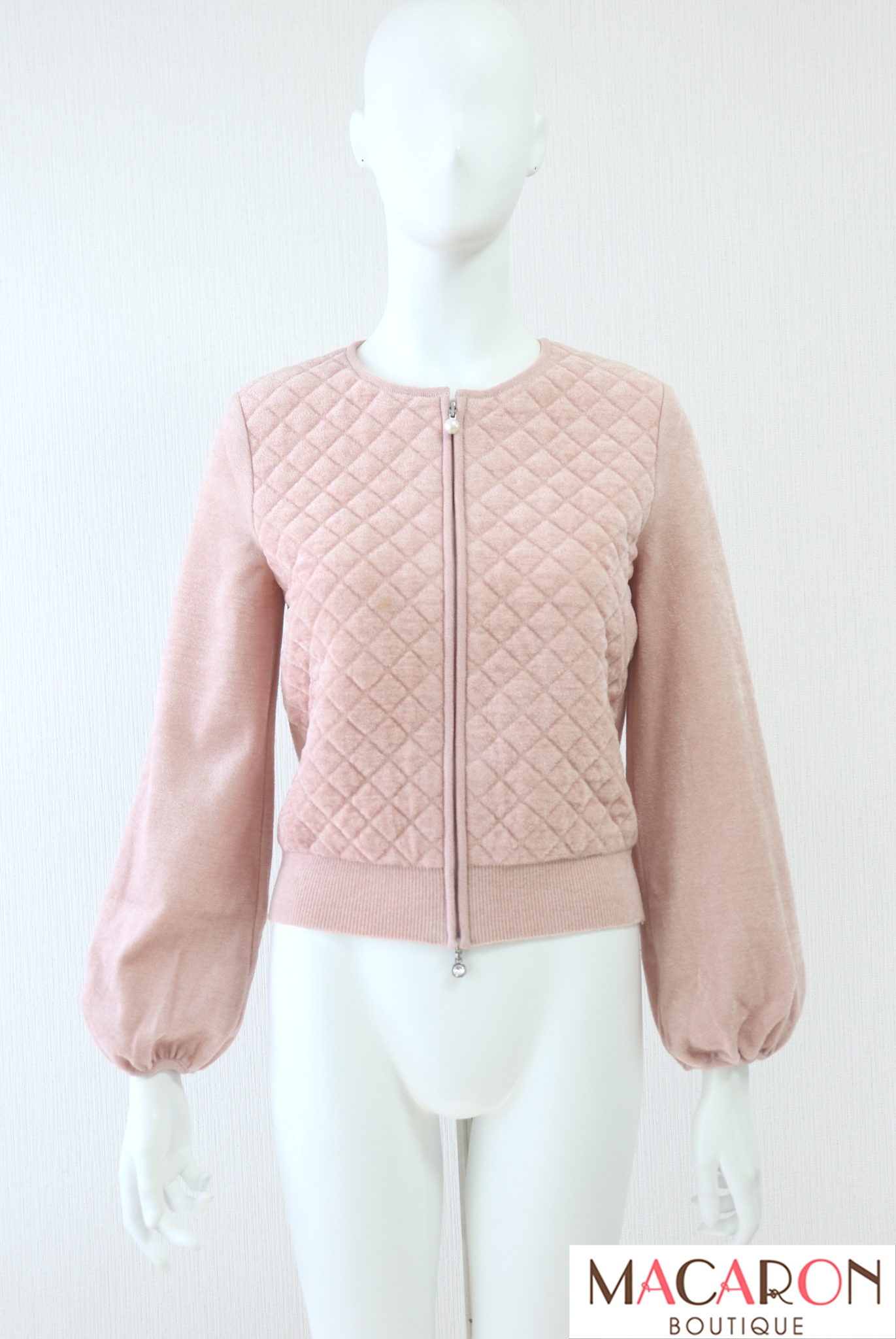 Rene（ルネ） モールニットジップアップカーディガン 6232550